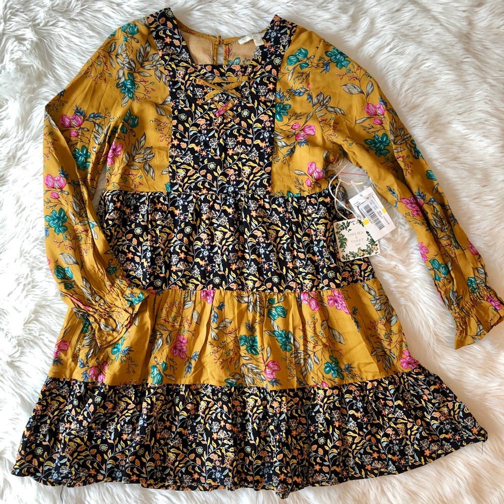 Chelsea & Violet Girl’s Multicolored Floral Dress